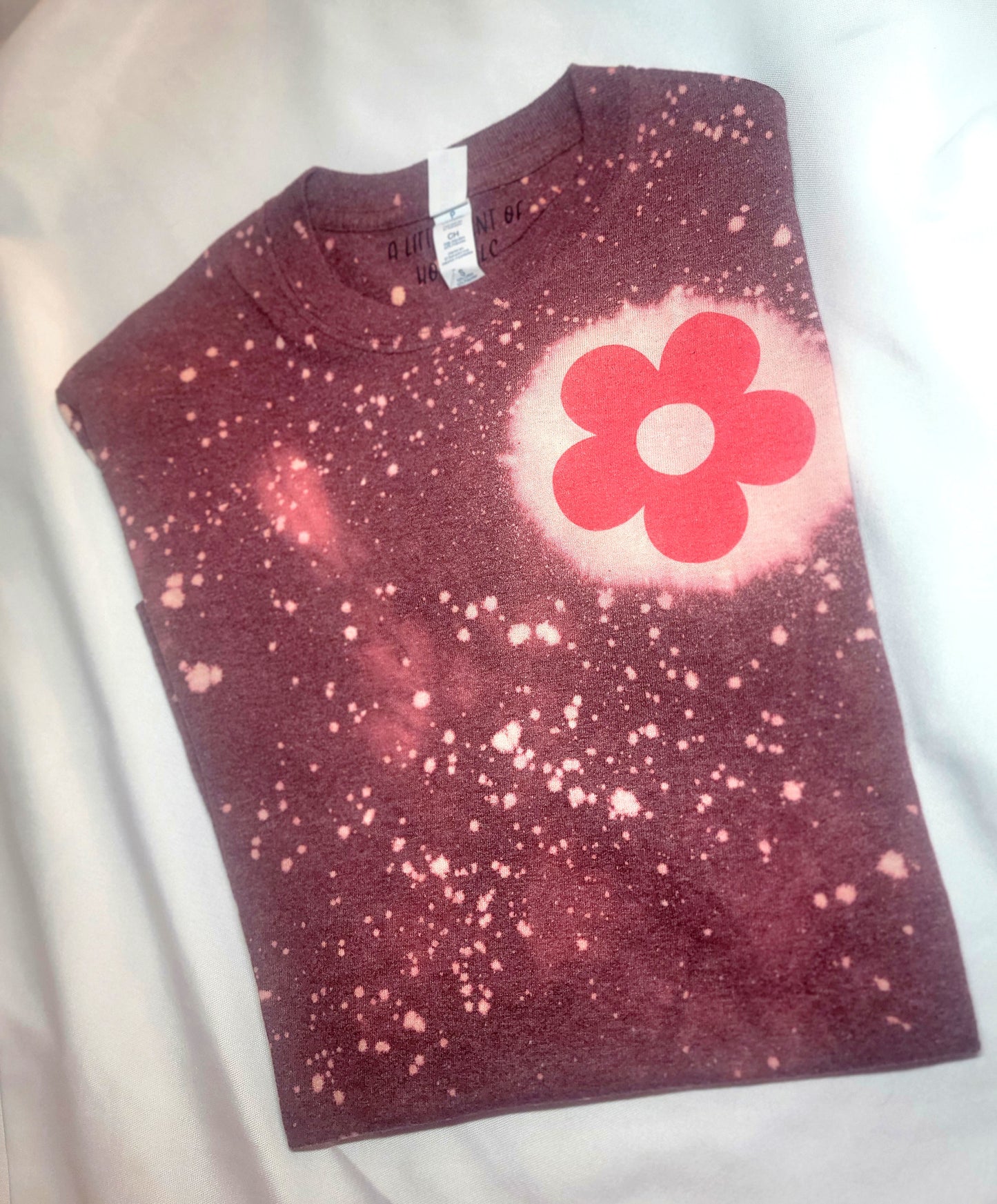 Love More Worry Less Bleached Tshirt
