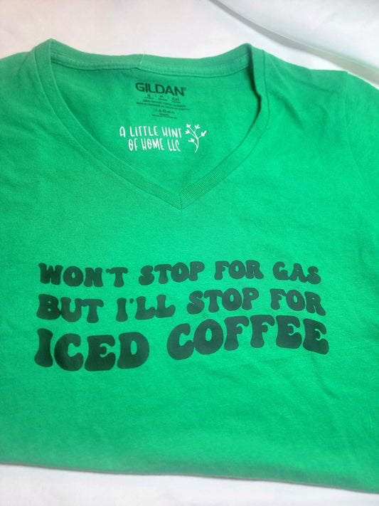 Won't stop for gas vneck