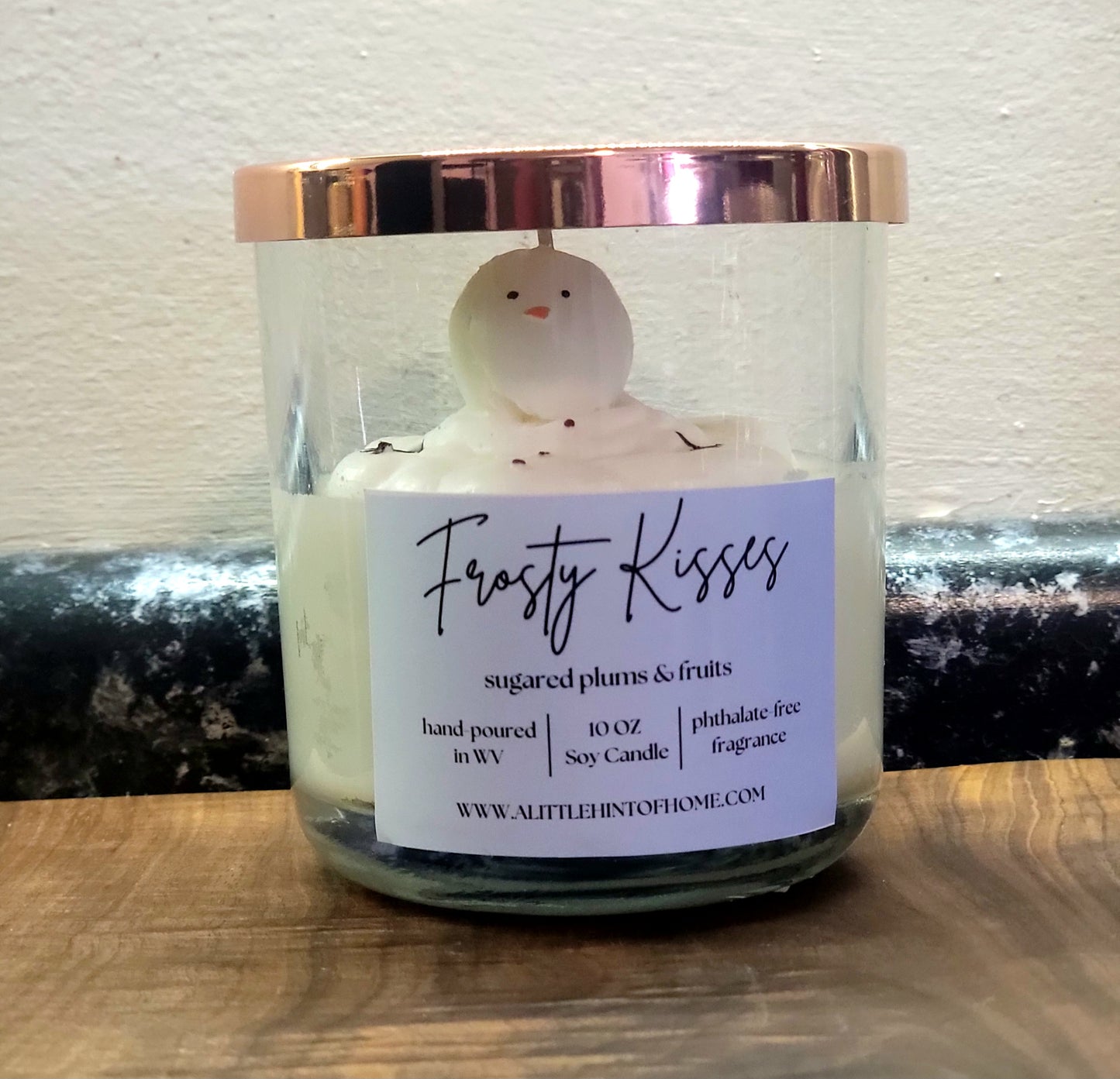 Frosty Kisses Snowman 3d Winter/Christmas Candle