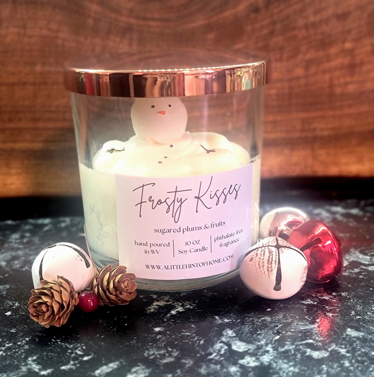 Frosty Kisses Snowman 3d Winter/Christmas Candle