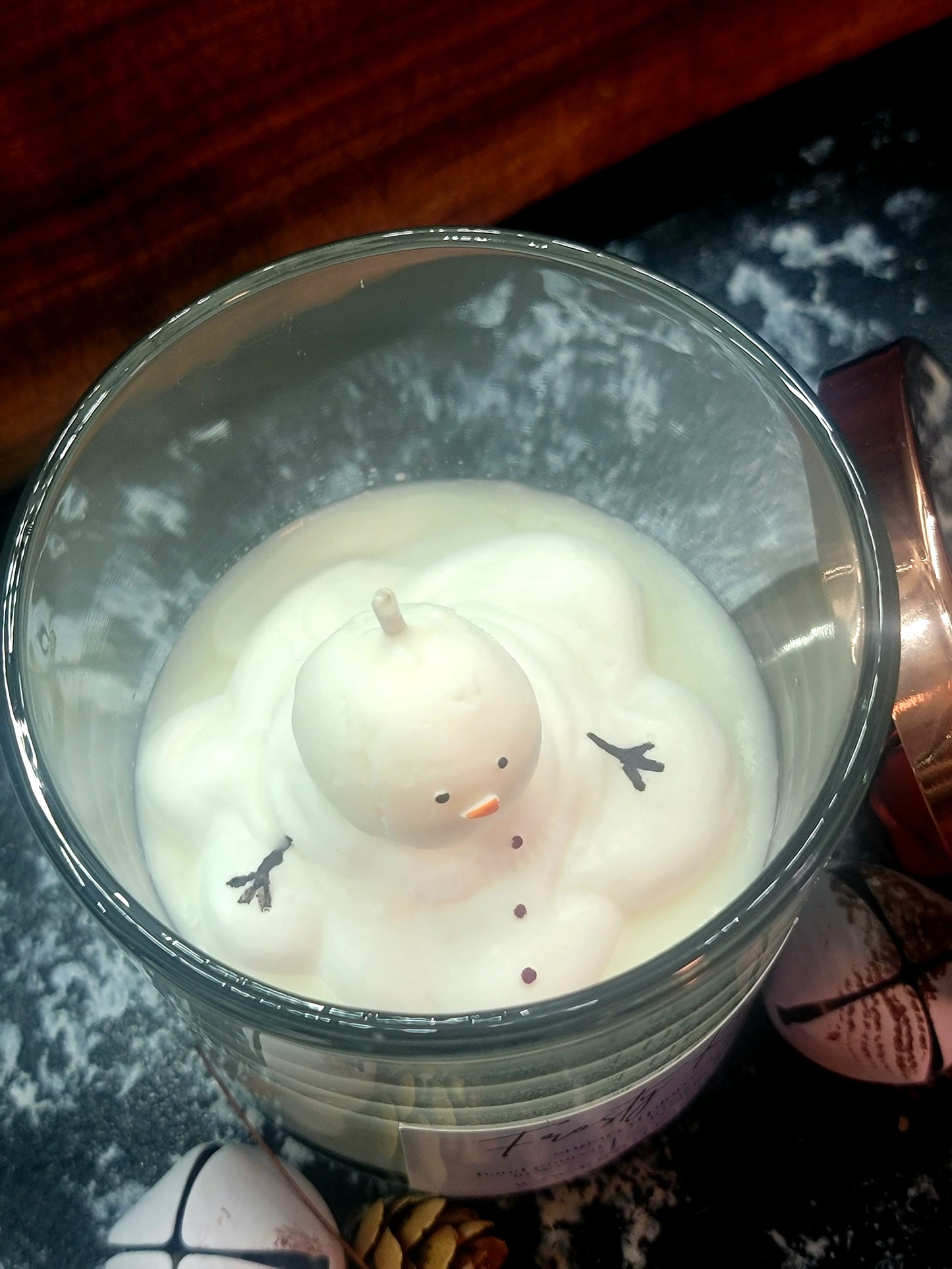 Frosty Kisses Snowman 3d Winter/Christmas Candle