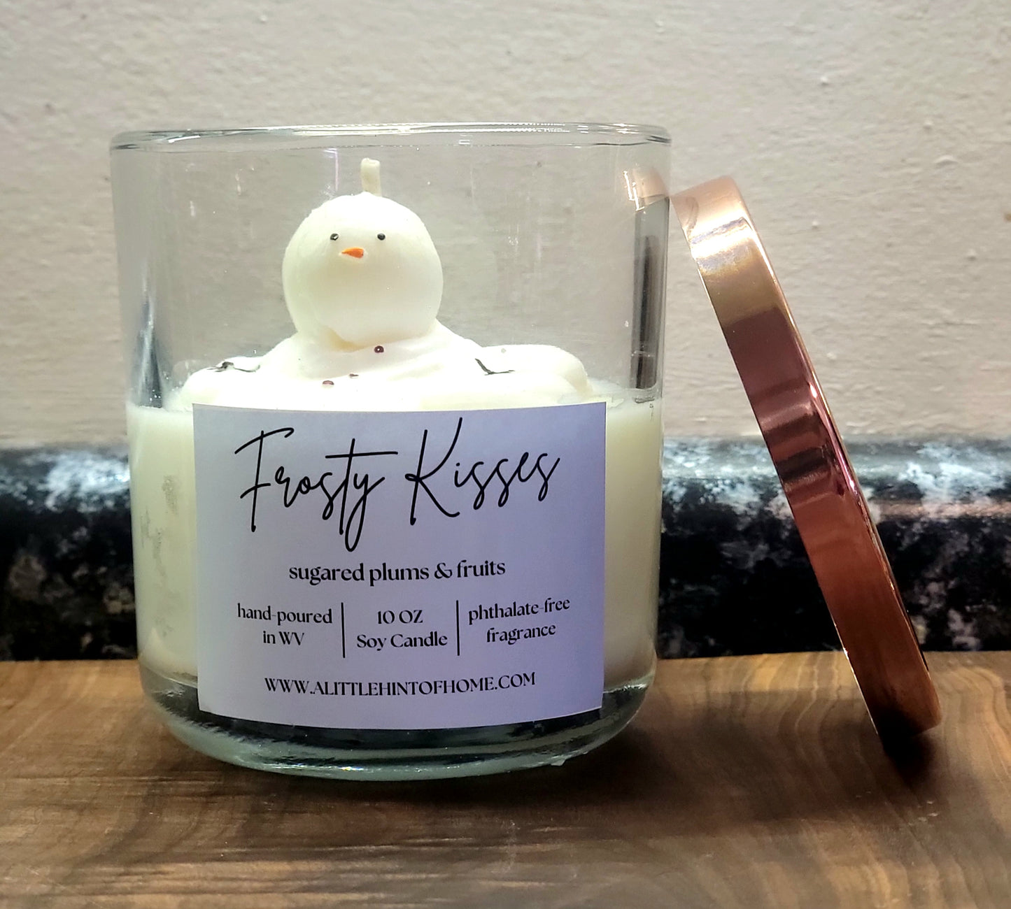 Frosty Kisses Snowman 3d Winter/Christmas Candle