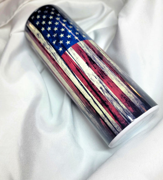 20 oz tumbler with design of American Flag