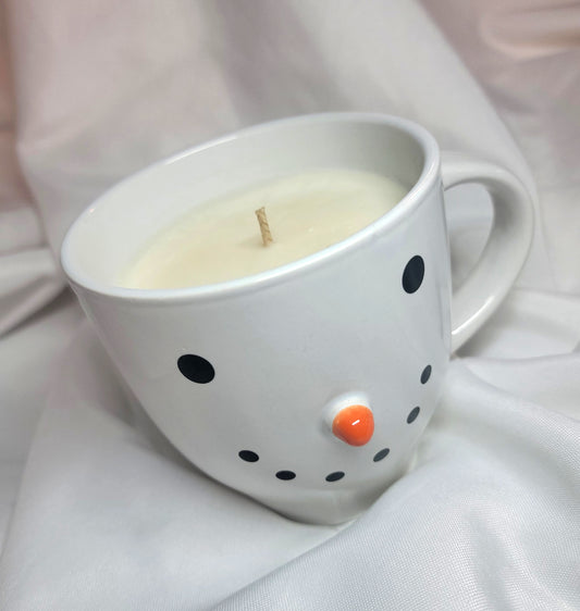 Christmas Night Snowman Candle