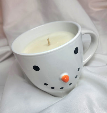 Christmas Night Snowman Candle