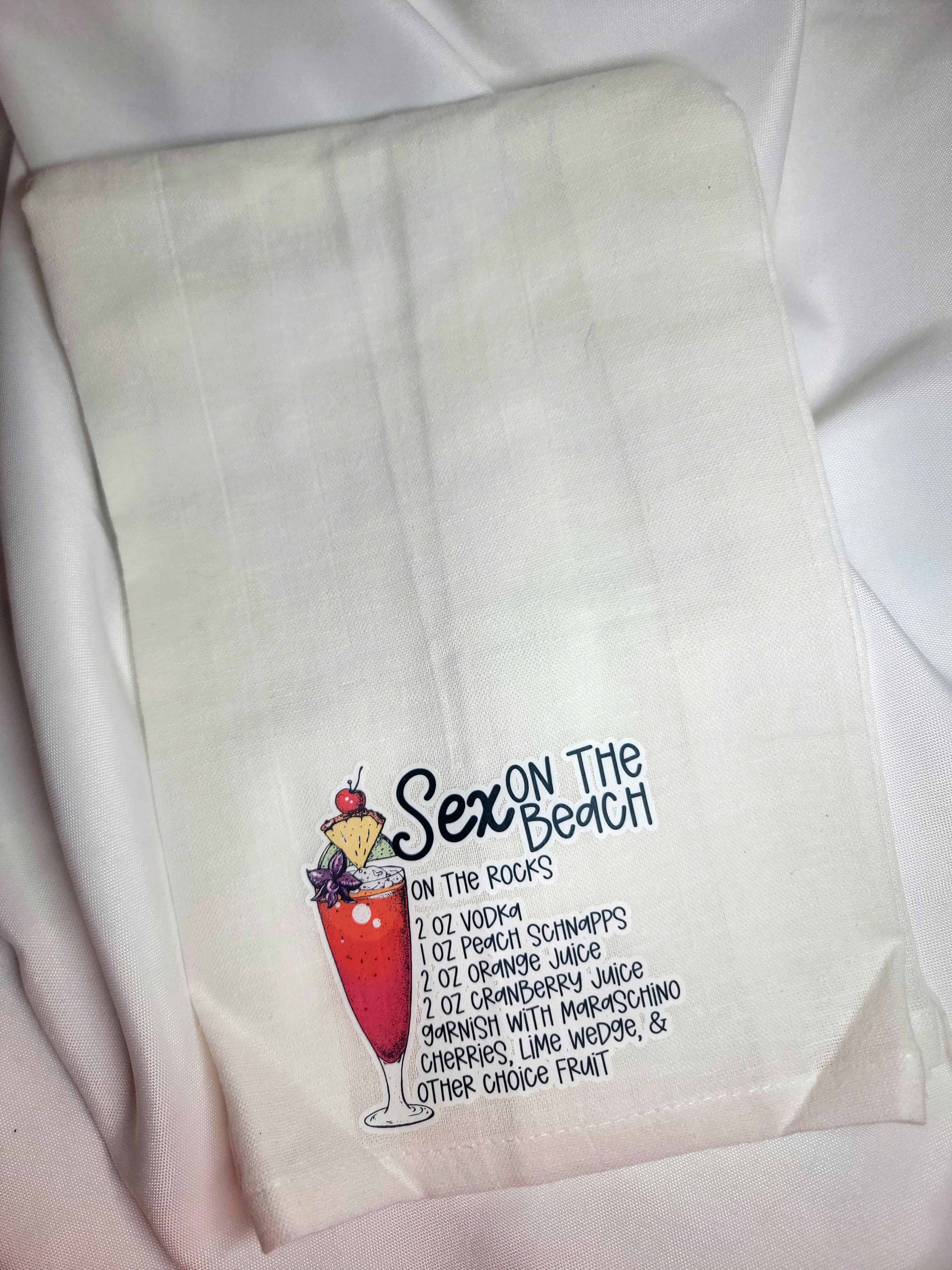Alcoholic Drink Recipe Tea Towels