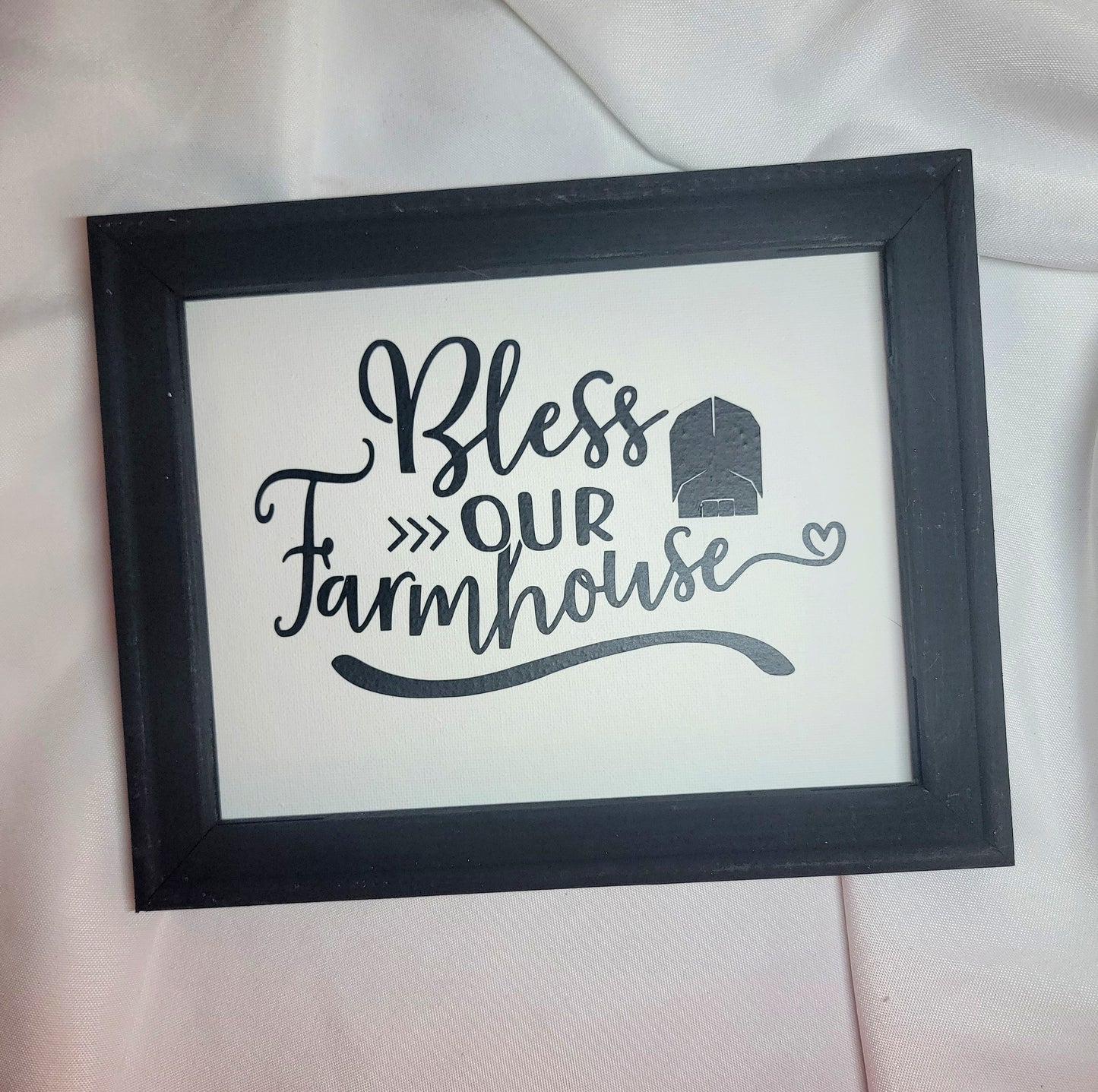 Bless our Farmhouse reverse canvas sign