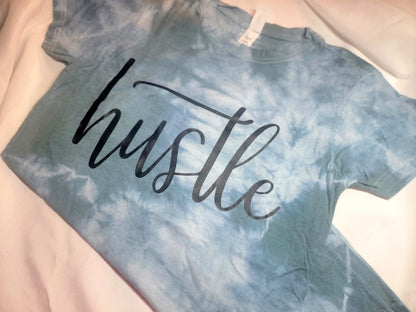 Blue/green size medium tshirt hustle