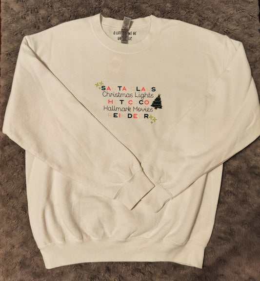 Chirstmas things sweatshirts- Size medium