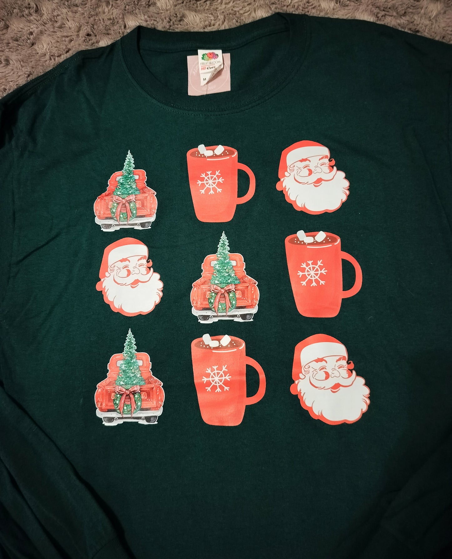 Santa long sleeve shirt- size Medium