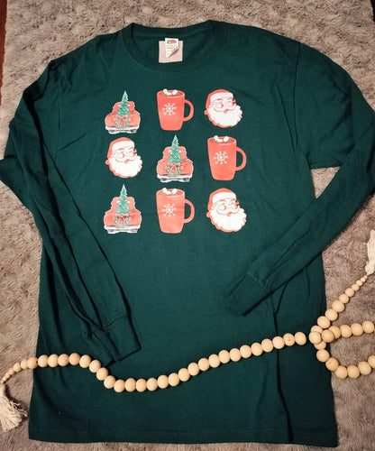 Santa long sleeve shirt- size Medium