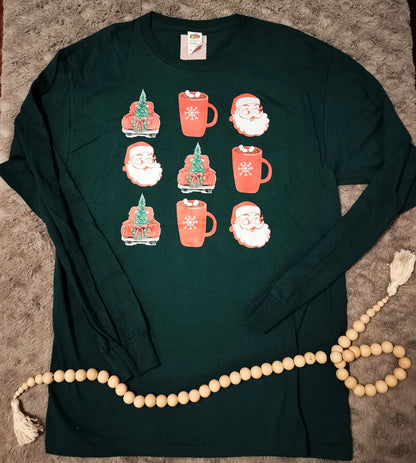 Santa long sleeve shirt- size Medium