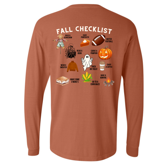 Fall Checklist Graphic Apparel WHOLESALE