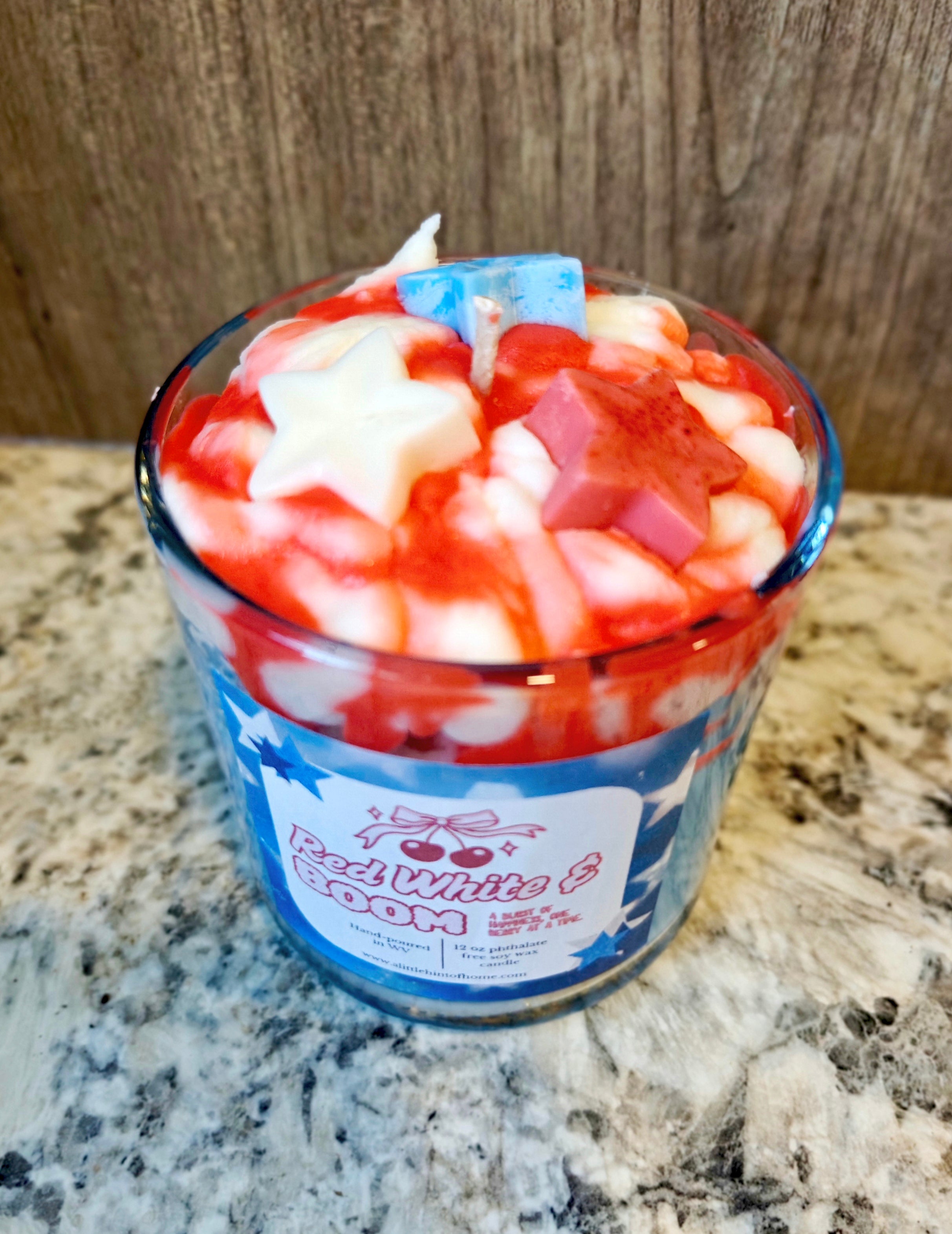 Red White and Boom Soy Wax Candle