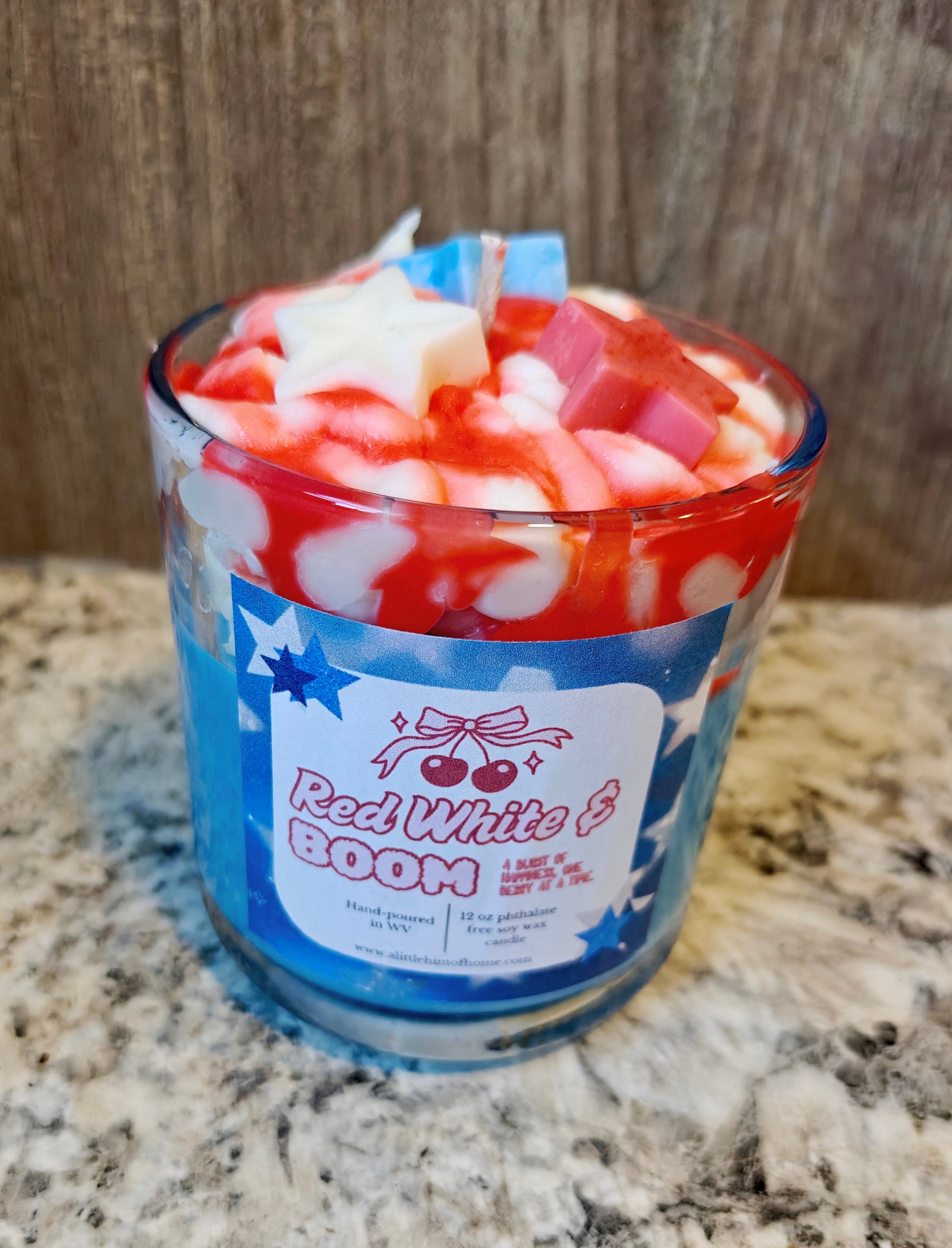 Red White and Boom Soy Wax Candle