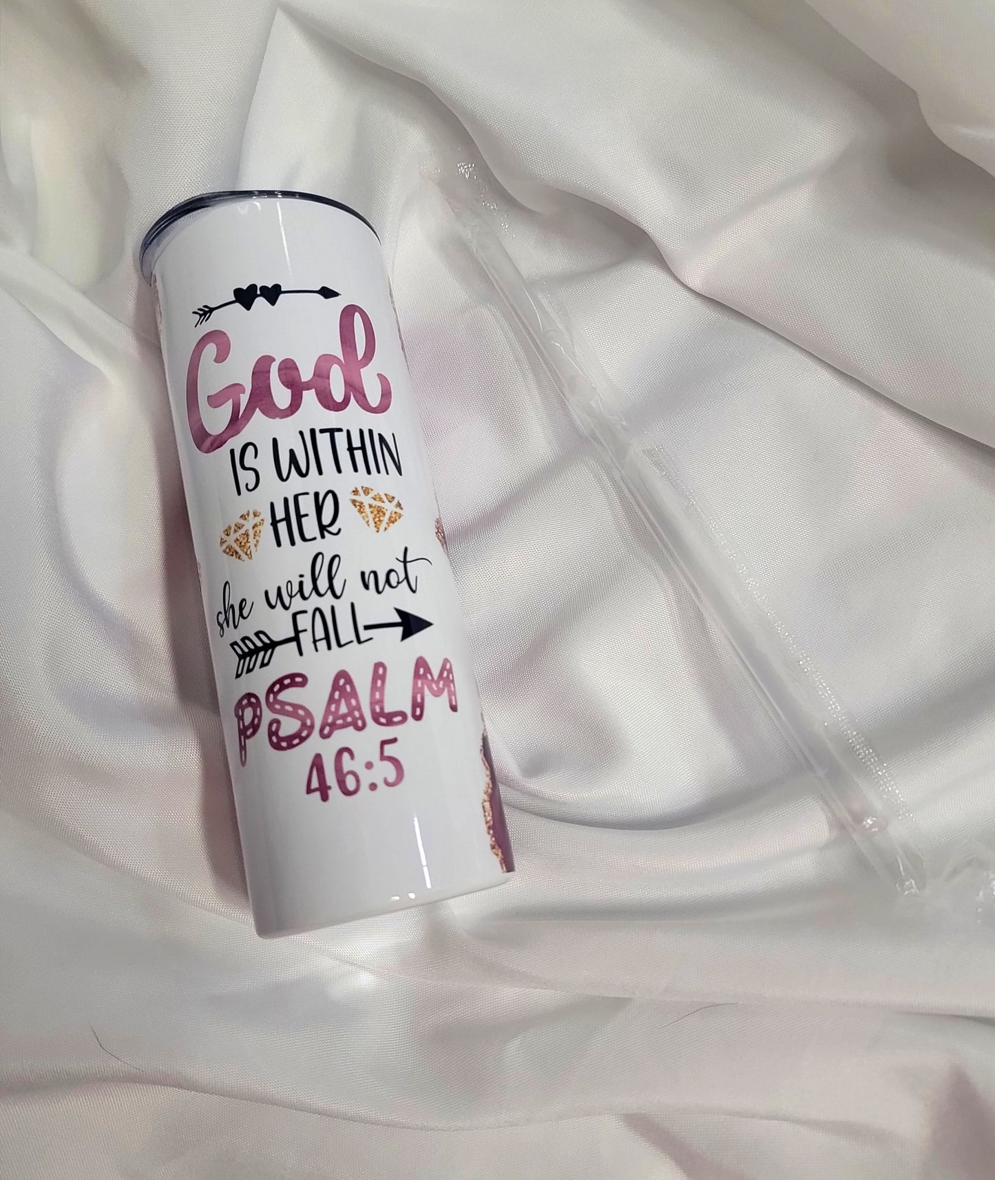 20 oz tumbler design of God is within her