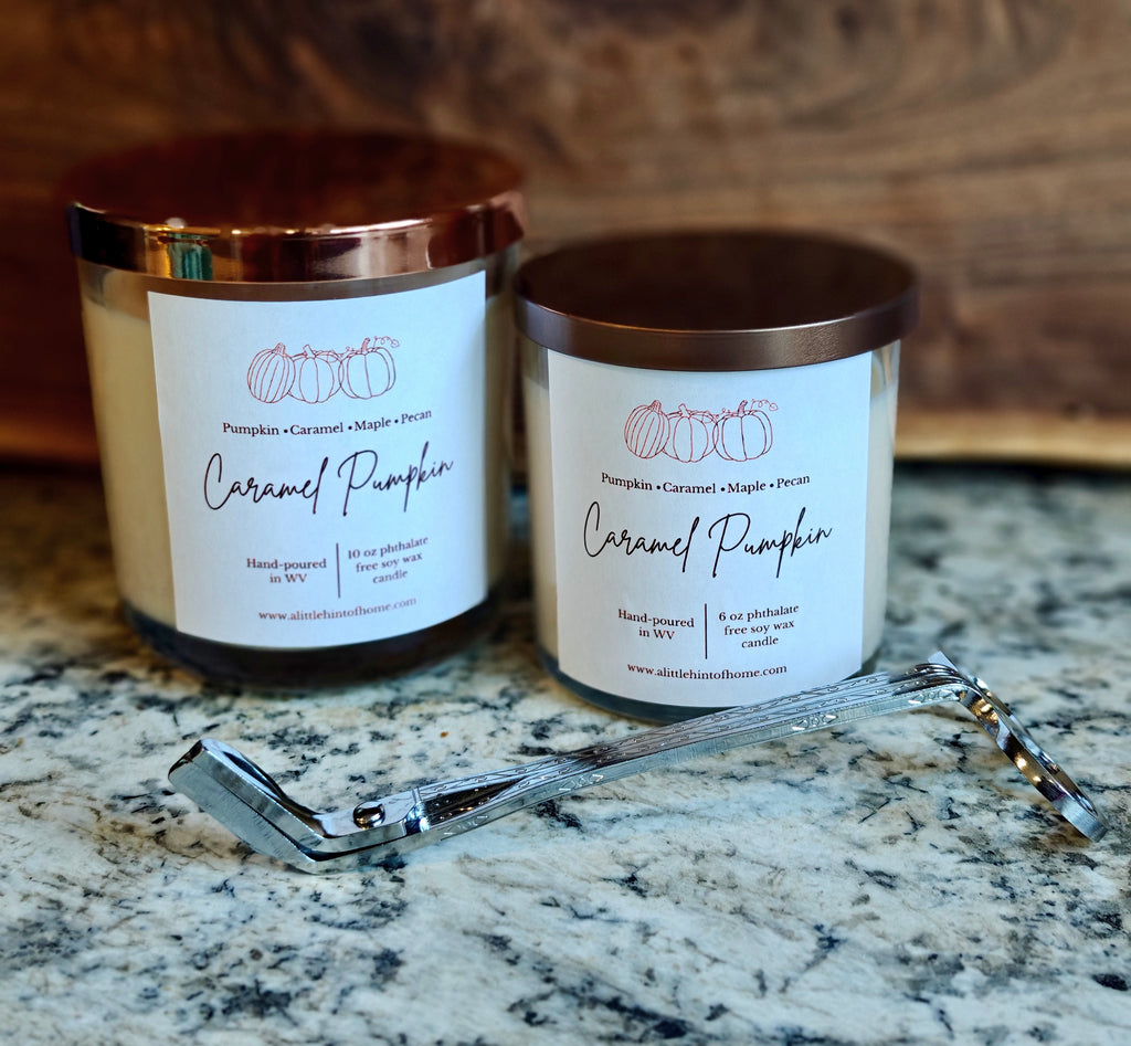 wood wick soy candles with copper lids