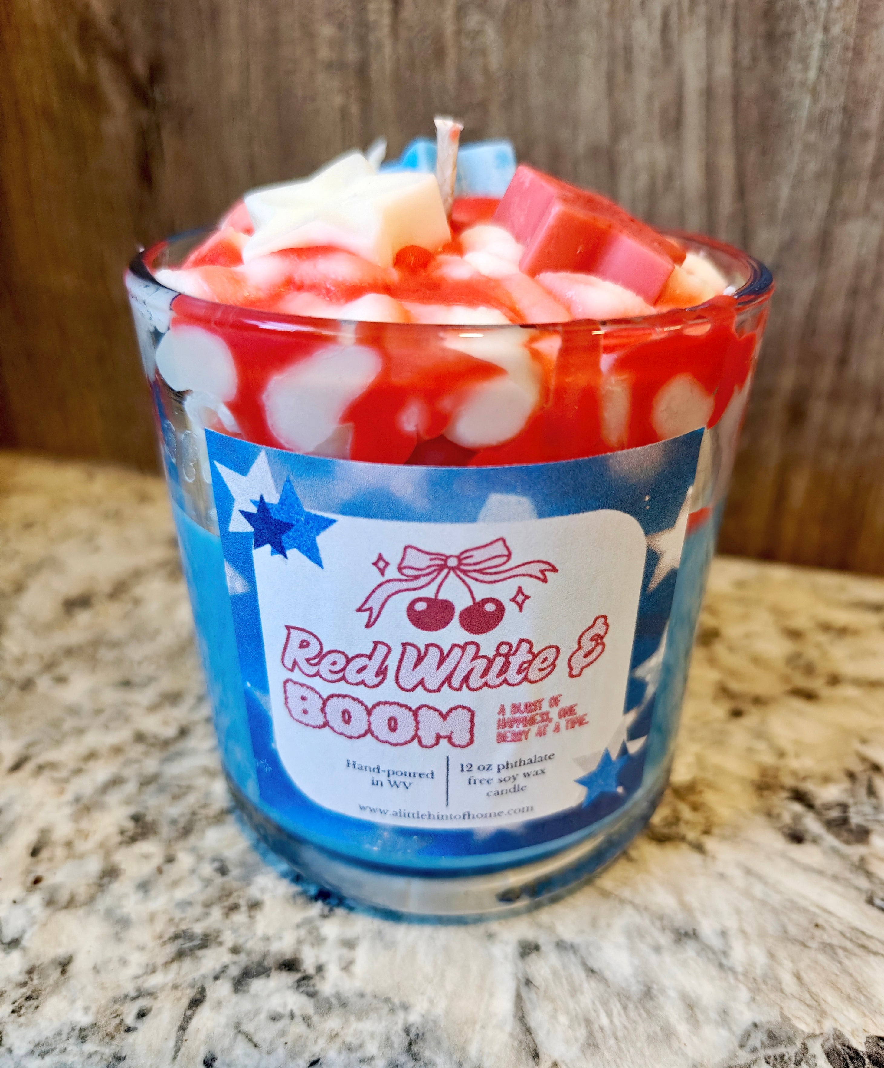 Red White and Boom Soy Wax Candle
