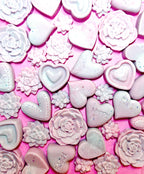 pink heart and succulent shaped wax melts