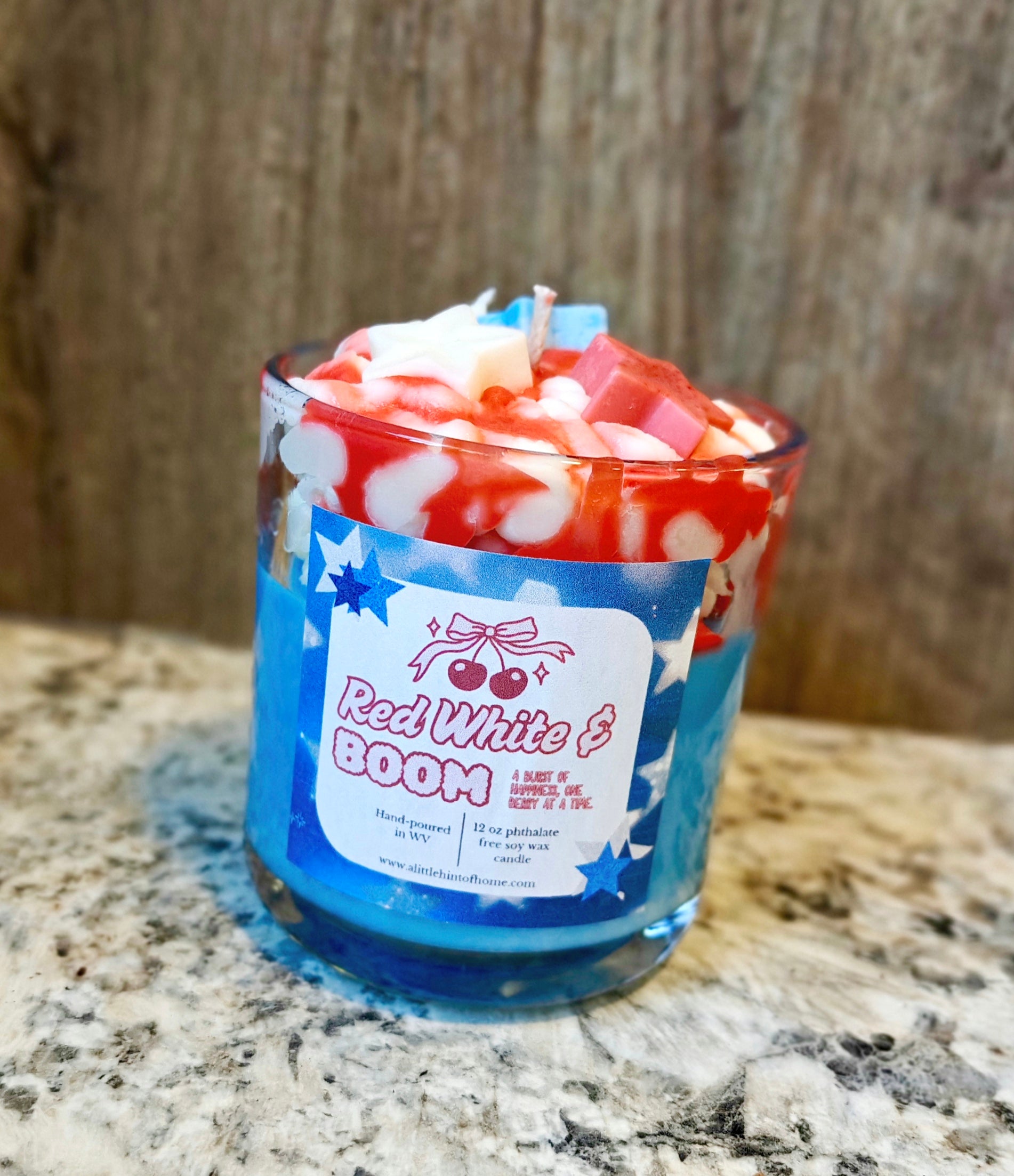 Red White and Boom Soy Wax Candle